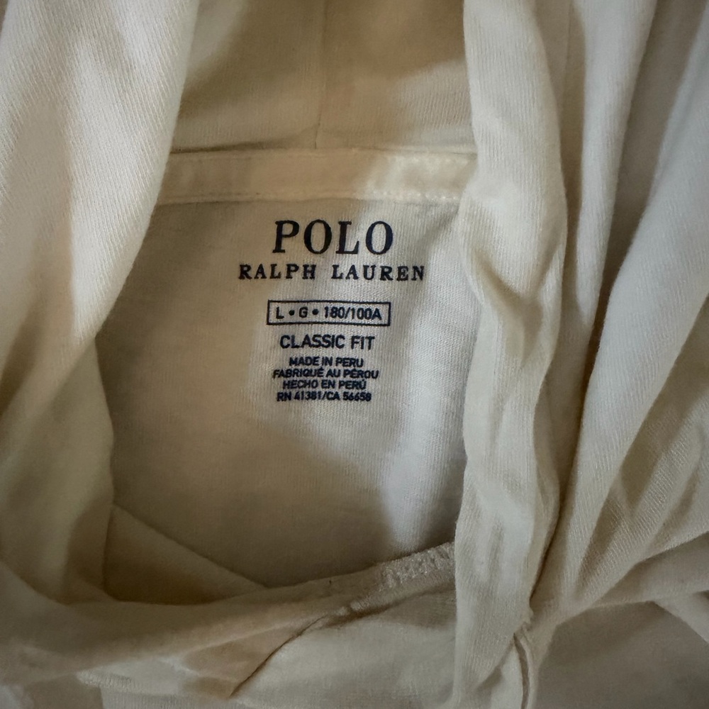 Polo by Ralph Lauren Cream Classic Fit Hooded Shirt - Picture 3 of 4